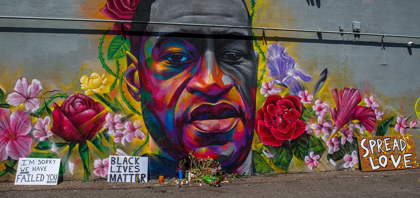 Street mural honoring Black lives